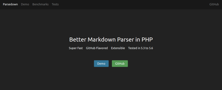 Parsedown PHP tool