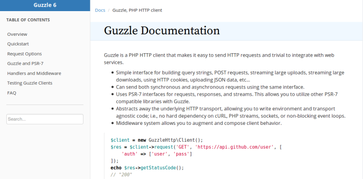 Guzzle PHP tool for 2016